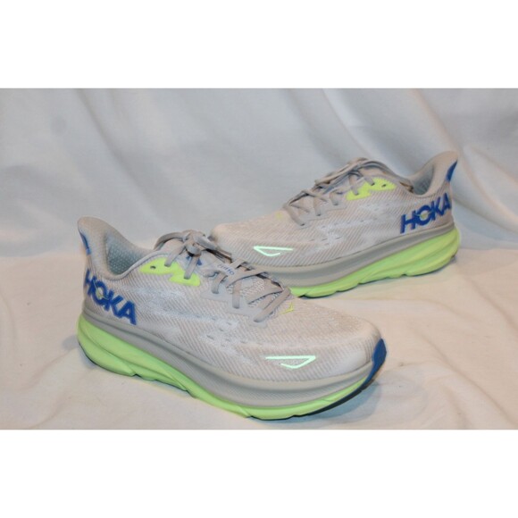 Hoka One Men\'s Clifton 9 Running Athletic Sneakers STLC GRAY BLUE GREEN 10.5 main image 5